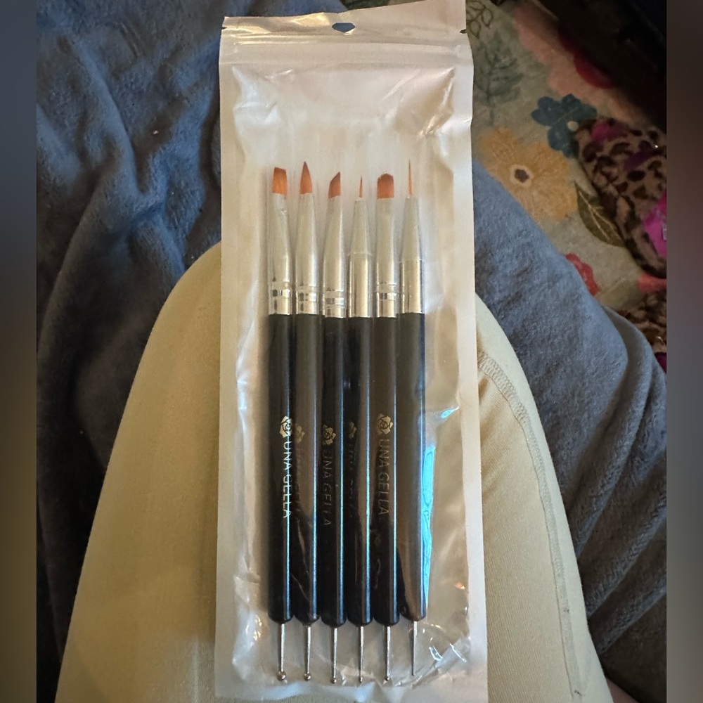 Brand New! UNA GELLA Nail Art Brush Set - Picture 11 of 12
